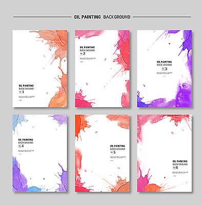 PSD 포스터 종이 분홍색 컬러 백그라운드 일러스트 페인팅 붓터치 잉크 사람없음 컬러풀 보라색 주황색 페인트 물감 붓 얼룩 질감 번짐 국내일러스트 미술도구 파일형식 효과