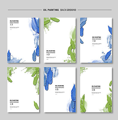 PSD 포스터 종이 컬러 백그라운드 일러스트 페인팅 붓터치 잉크 사람없음 연두색 파란색 페인트 물감 붓 얼룩 질감 국내일러스트 초록색 미술도구 파일형식