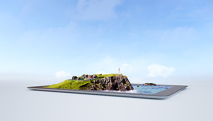 PSD 편집이미지 파도 바다 섬 주택 등대 사람없음 그래픽 태블릿 3D 마을 절벽 디지털합성 합성 가상현실 VR기기 편집3D 건물 전자제품 스마트기기 기계 파일형식