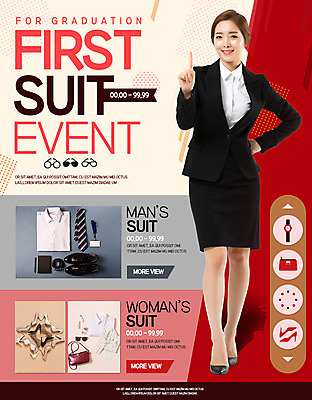 PSD 템플릿 여자 웹템플릿 졸업 이벤트페이지 한명 정장 이벤트 20대 성인 한국인 비즈니스우먼 입학 성인여자한명만 이미지템플릿 1 옷 교육 비즈니스 사람 동양인 청년 직장인 페이지 여자한명만 성인여자만 파일형식