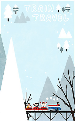 PSD 여자 남자 여행 겨울 일러스트 산 상반신 성인 세명 친구 기찻길 기차 눈 다리 즐거움 기차여행 철도의날 국내일러스트 자연요소 계절 감정 육상교통 관계 날씨 대중교통 사람 신체부위 파일형식 법정기념일