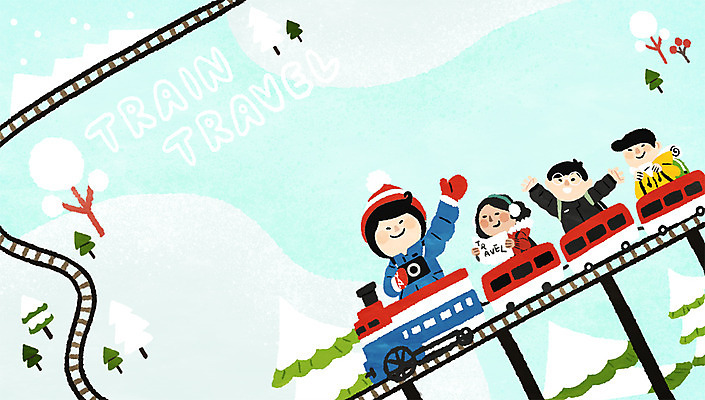 PSD 여자 남자 여행 겨울 일러스트 여러명 상반신 성인 친구 강 기찻길 기차 다리 즐거움 기차여행 철도의날 국내일러스트 계절 감정 육상교통 다수 관계 대중교통 사람 신체부위 파일형식 법정기념일