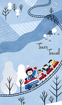 PSD 여자 남자 여행 겨울 일러스트 여러명 상반신 성인 친구 카메라 마을 기찻길 기차 야간 기차여행 철도의날 국내일러스트 자연요소 계절 육상교통 다수 관계 대중교통 사람 전자제품 파일형식 법정기념일