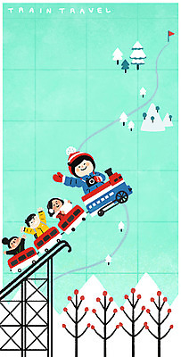 PSD 나무 여자 남자 여행 겨울 일러스트 산 여러명 상반신 성인 친구 기찻길 기차 즐거움 기차여행 철도의날 국내일러스트 식물 계절 감정 육상교통 다수 관계 대중교통 사람 파일형식 법정기념일