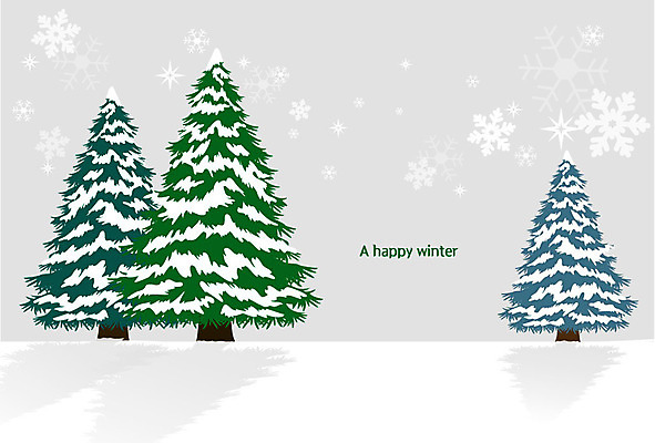 나무 행복 겨울 일러스트 그림자 사람없음 결정체 국내일러스트 AI파일 식물 계절 감정 파일형식 벡터