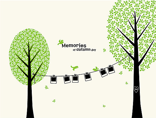 나무 일러스트 조류 나뭇잎 세마리 사랑 사람없음 추억 폴라로이드사진 국내일러스트 AI파일 식물 동물 감정 컨셉 잎 3 폴라로이드 파일형식 벡터