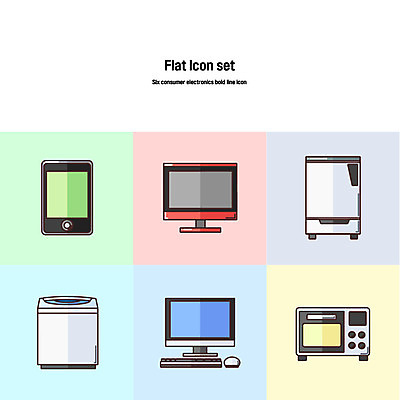 아이콘 모바일 사람없음 컴퓨터 세트 텔레비전 가전제품 전자레인지 플랫아이콘 냉장고 세탁기 볼드라인 2D아이콘 AI파일 전자제품 레인지 라인아이콘 파일형식 벡터