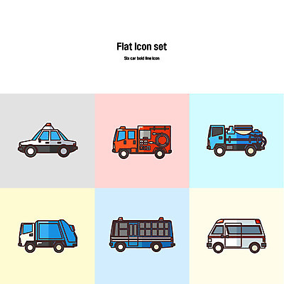 아이콘 자동차 버스 사람없음 세트 트럭 구급차 플랫아이콘 소방차 경찰차 쓰레기차 볼드라인 2D아이콘 AI파일 육상교통 대중교통 라인아이콘 파일형식 벡터