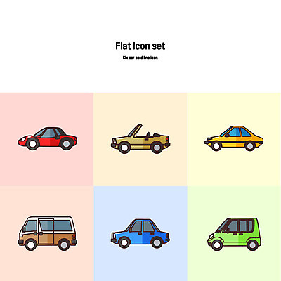 아이콘 자동차 사람없음 세트 승합차 플랫아이콘 오픈카 스포츠카 경차 세단 볼드라인 2D아이콘 AI파일 육상교통 승용차 라인아이콘 파일형식 벡터