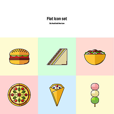 아이콘 음식 피자 샌드위치 사람없음 세트 햄버거 플랫아이콘 경단 케밥 크레페 볼드라인 2D아이콘 AI파일 디저트 패스트푸드 서양음식 라인아이콘 파일형식 벡터