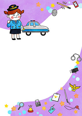 전신 PSD 여자 어린이 일러스트 돋보기 프레임 자물쇠 한명 꿈 경찰 호루라기 수갑 장래희망 무전기 감시카메라 경찰차 경찰봉 지문 프레임일러스트 국내일러스트 직업 1 자동차 무선통신 사람 카메라 파일형식