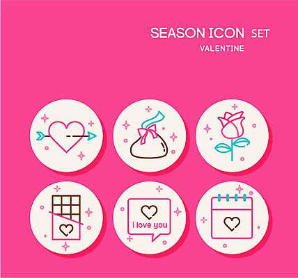 아이콘 말풍선 발렌타인데이 사람없음 세트 장미 초콜릿 달력 하트 라인아이콘 사랑의화살 2D아이콘 AI파일 모양 꽃 데이이벤트 디저트 화살 파일형식 벡터