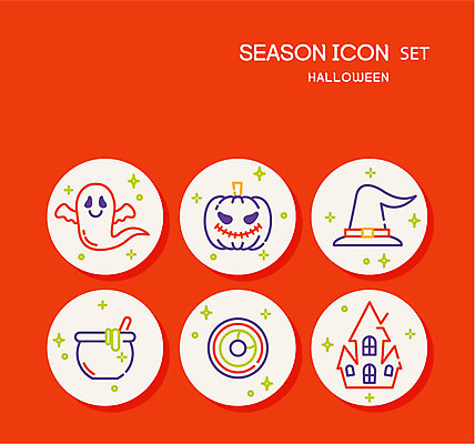 아이콘 사람없음 세트 할로윈 성 유령 눈동자 라인아이콘 마녀모자 잭오랜턴 2D아이콘 AI파일 모자_잡화 건축물 눈_신체부위 파일형식 벡터