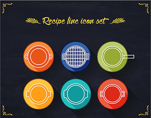 아이콘 사람없음 세트 그릴 냄비 라인아이콘 뚝배기 전기프라이팬 2D아이콘 AI파일 주방용품 프라이팬 솥 파일형식 벡터