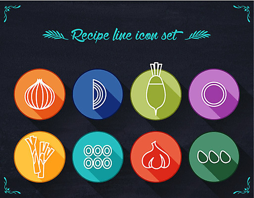 아이콘 식재료 양파 마늘 사람없음 세트 무 라인아이콘 파 2D아이콘 AI파일 채소 뿌리채소 파일형식 벡터