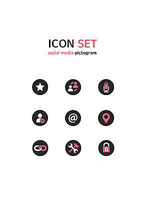 아이콘 별 자물쇠 사람없음 세트 픽토그램 연결 픽토그램아이콘 잠금 위치 골뱅이기호 소셜미디어 즐겨찾기 2D아이콘 AI파일 자연요소 기호 보안 파일형식 벡터