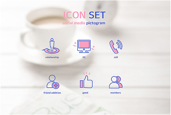 아이콘 사람없음 컴퓨터 세트 픽토그램 최고 그룹 픽토그램아이콘 소셜미디어 친구추가 2D아이콘 AI파일 전자제품 파일형식 벡터