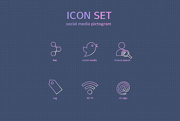 아이콘 사람없음 세트 픽토그램 꼬리표 접속 픽토그램아이콘 와이파이 골뱅이기호 소셜미디어 2D아이콘 AI파일 기호 라벨 무선인터넷 파일형식 벡터