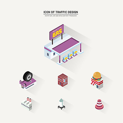 아이콘 사람없음 세트 입체 화장실 타이어 가스 주유소 아이소메트릭 정비소 칼라콘 햄버거가게 2D아이콘 AI파일 식당 안전장비 파일형식 벡터