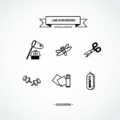 아이콘 교육 사람없음 세트 딱풀 압정 잠자리 온도계 체온계 라인아이콘 채집망 2D아이콘 AI파일 가위손 곤충 손짓 사무용품 풀_접착제 파일형식 벡터
