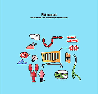 아이콘 빵 마늘 육류 어류 사람없음 세트 쇼핑카 해산물 배추 플랫아이콘 오징어 파 두루마리화장지 비엔나소시지 2D아이콘 AI파일 음식 채소 식재료 연체동물 쇼핑 수중동물 카트 소시지 화장지 파일형식 벡터