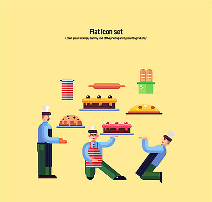 아이콘 남자 빵 피자 세명 세트 빵집 플랫아이콘 밀대 제빵사 2D아이콘 AI파일 직업 음식 주방용품 패스트푸드 서양음식 사람 상점 파일형식 벡터