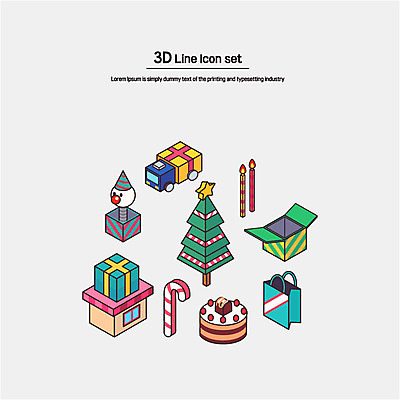 아이콘 초 사람없음 선물상자 세트 장난감 쇼핑백 케이크 라인아이콘 입체 아이소메트릭 선물가게 2D아이콘 AI파일 가방 디저트 선물 상자 상점 파일형식 벡터