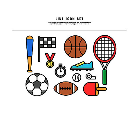 아이콘 스포츠 축구공 농구공 사람없음 세트 깃발 메달 라인아이콘 축구화 볼드라인 2D아이콘 AI파일 운동화 공 축구용품 농구 상_상패 파일형식 벡터