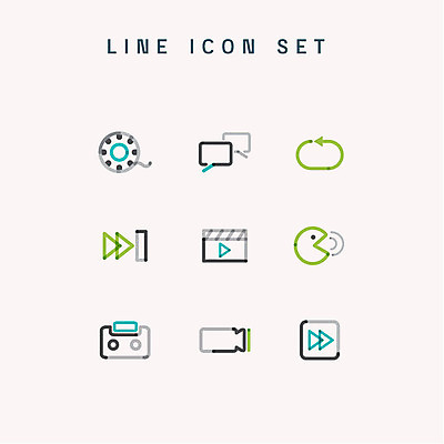 아이콘 대화 사람없음 세트 라인아이콘 영화 비디오 멀티미디어 빨리감기 비디오테이프 2D아이콘 AI파일 문화예술 말하기 파일형식 벡터