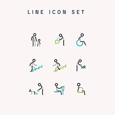 아이콘 사람모양 사람없음 세트 계단 예절 라인아이콘 매너 노약자석 임산부석 장애인석 2D아이콘 AI파일 모양 의자 배려석 파일형식 벡터