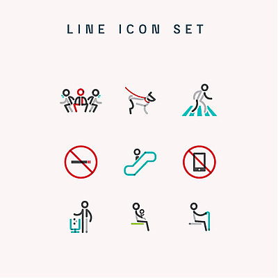 아이콘 사람모양 담배 사람없음 세트 금지 예절 횡단보도 라인아이콘 금연 에스컬레이터 목줄 매너 노약자석 2D아이콘 AI파일 모양 캠페인 보행로 사회이슈 파일형식 벡터 반려용품