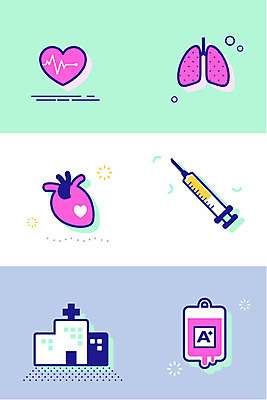 아이콘 의학 병원 주사기 사람없음 세트 심장 허파 맥박 라인아이콘 수혈 2D아이콘 AI파일 의료기기 치료 장기_의학 호흡기관 파일형식 벡터