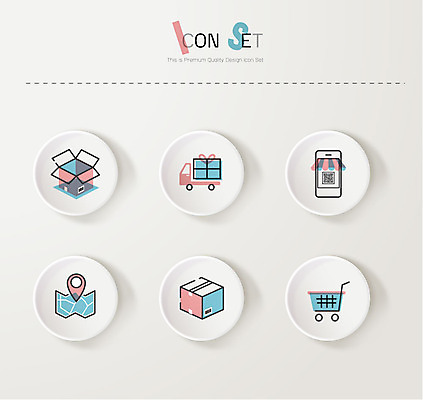 아이콘 지도 사람없음 선물상자 세트 상점 쇼핑카 라인아이콘 택배 핀테크 2D아이콘 AI파일 모바일 선물 금융 쇼핑 상자 카트 운송업 파일형식 벡터