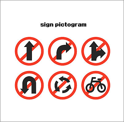 아이콘 화살표 교통 사람없음 세트 픽토그램 금지 픽토그램아이콘 도로표지판 우회전금지 유턴금지 자전거통행금지 좌회전금지 직진금지 2D아이콘 AI파일 도로 표지판 통행금지 파일형식 벡터