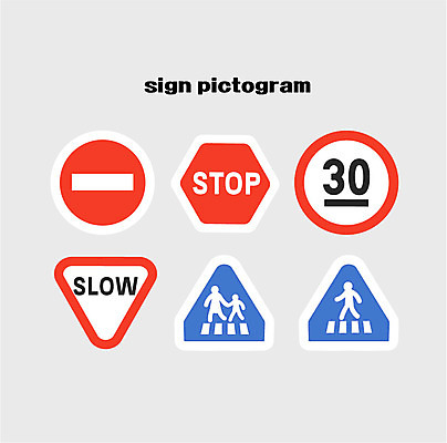아이콘 교통 사람없음 세트 픽토그램 보행자 횡단보도 정지 픽토그램아이콘 도로표지판 제한속도 천천히 2D아이콘 AI파일 도로 모션 표지판 보행로 속도 파일형식 벡터