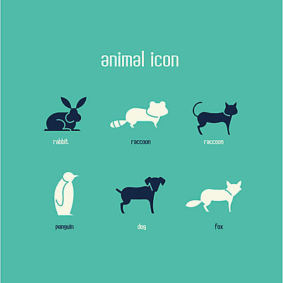동물 아이콘 사람없음 세트 픽토그램 토끼 강아지 픽토그램아이콘 펭귄 여우 너구리 라쿤 2D아이콘 AI파일 포유류 조류 반려동물 개 파일형식 벡터