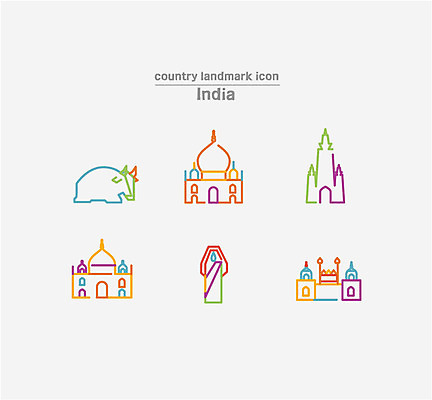 아이콘 사람없음 세트 소 라인아이콘 타지마할 사리 인도식 후마윤의묘 마하보디사원 2D아이콘 AI파일 포유류 세계문화유산 무덤 사찰 인도 인도_나라 파일형식 벡터