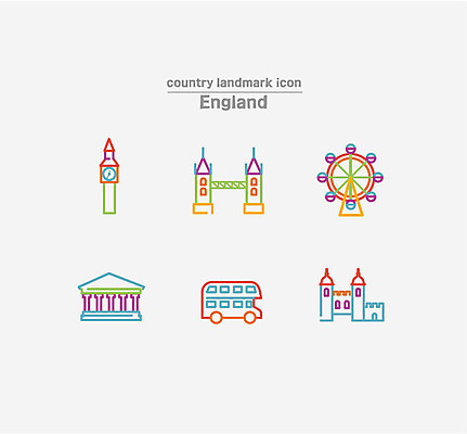 아이콘 영국 사람없음 세트 라인아이콘 박물관 빅벤 이층버스 런던브릿지 런던아이 런던탑 2D아이콘 AI파일 유럽 버스 탑 다리_건축물 시계탑 런던 랜드마크 파일형식 벡터