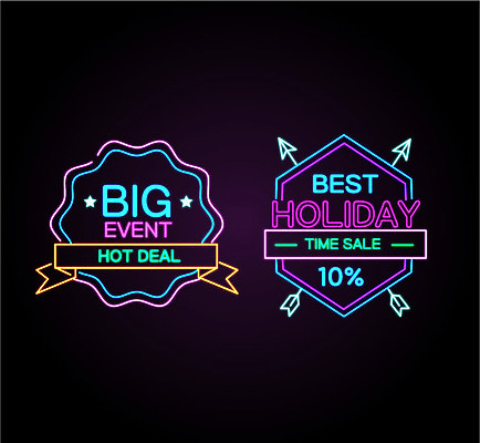 아이콘 화살 프레임 이벤트 사람없음 세트 라벨 세일 최고 네온 타임세일 홀리데이 네온아트 2D아이콘 AI파일 휴가 파일형식 벡터