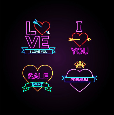 아이콘 왕관 화살 프레임 사랑 이벤트 사람없음 세트 라벨 세일 하트 네온 프리미엄 네온아트 2D아이콘 AI파일 모양 감정 파일형식 벡터