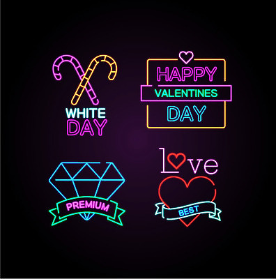 아이콘 화이트데이 프레임 사탕 사랑 이벤트 사람없음 세트 라벨 하트 보석 네온 다이아몬드 프리미엄 네온아트 2D아이콘 AI파일 모양 감정 데이이벤트 디저트 광석 파일형식 벡터