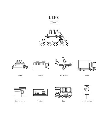 아이콘 버스 비행기 사람없음 세트 트럭 티켓 전철 버스정류장 라인아이콘 게이트 선박 2D아이콘 AI파일 육상교통 수상교통 항공교통 자동차 대중교통 역 파일형식 벡터