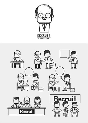 아이콘 여자 남자 비즈니스 여러명 세트 비즈니스맨 라인아이콘 신입사원 면접 면접관 2D아이콘 AI파일 다수 사람 직장인 파일형식 벡터