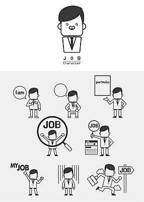 아이콘 직업 남자 여러명 세트 라인아이콘 출근 취업준비생 탐색 자기소개 자기소개서 얼굴없음 2D아이콘 AI파일 다수 사람 구직 출퇴근 파일형식 벡터