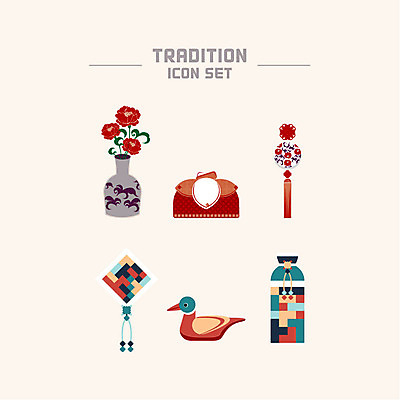 아이콘 한국전통 전통 오리 선물 사람없음 세트 꽃병 플랫아이콘 노리개 2D아이콘 AI파일 꽃 조류 전통소품 한국 파일형식 벡터