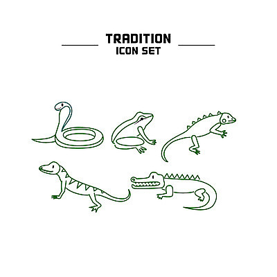 동물 아이콘 개구리 사람없음 세트 뱀 라인아이콘 악어 이구아나 2D아이콘 AI파일 파충류 양서류 파일형식 벡터