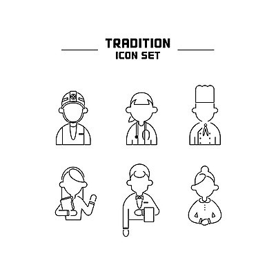 아이콘 여자 남자 노동자 여러명 세트 요리사 교사 의사 웨이터 라인아이콘 아르바이트 얼굴없음 2D아이콘 AI파일 직업 다수 사람 의료진 파일형식 벡터