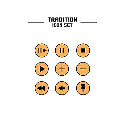 아이콘 사람없음 세트 압정 라인아이콘 재생 일시정지 빨리감기 되감기 볼드라인 2D아이콘 AI파일 사무용품 파일형식 벡터