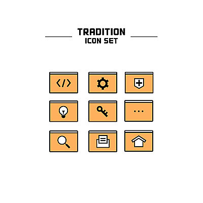 아이콘 돋보기 사람없음 세트 인쇄 라인아이콘 설정 방화벽 집모양 볼드라인 2D아이콘 AI파일 모양 파일형식 벡터