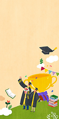 전신 PSD 구름 여자 남자 꽃다발 일러스트 학사모 졸업 청소년 두명 책 새싹 졸업가운 던지기 트로피 언덕 가랜드 국내일러스트 자연요소 식물 모자_잡화 교육 꽃 모션 사람 가운 상_우승 파티용품 파일형식